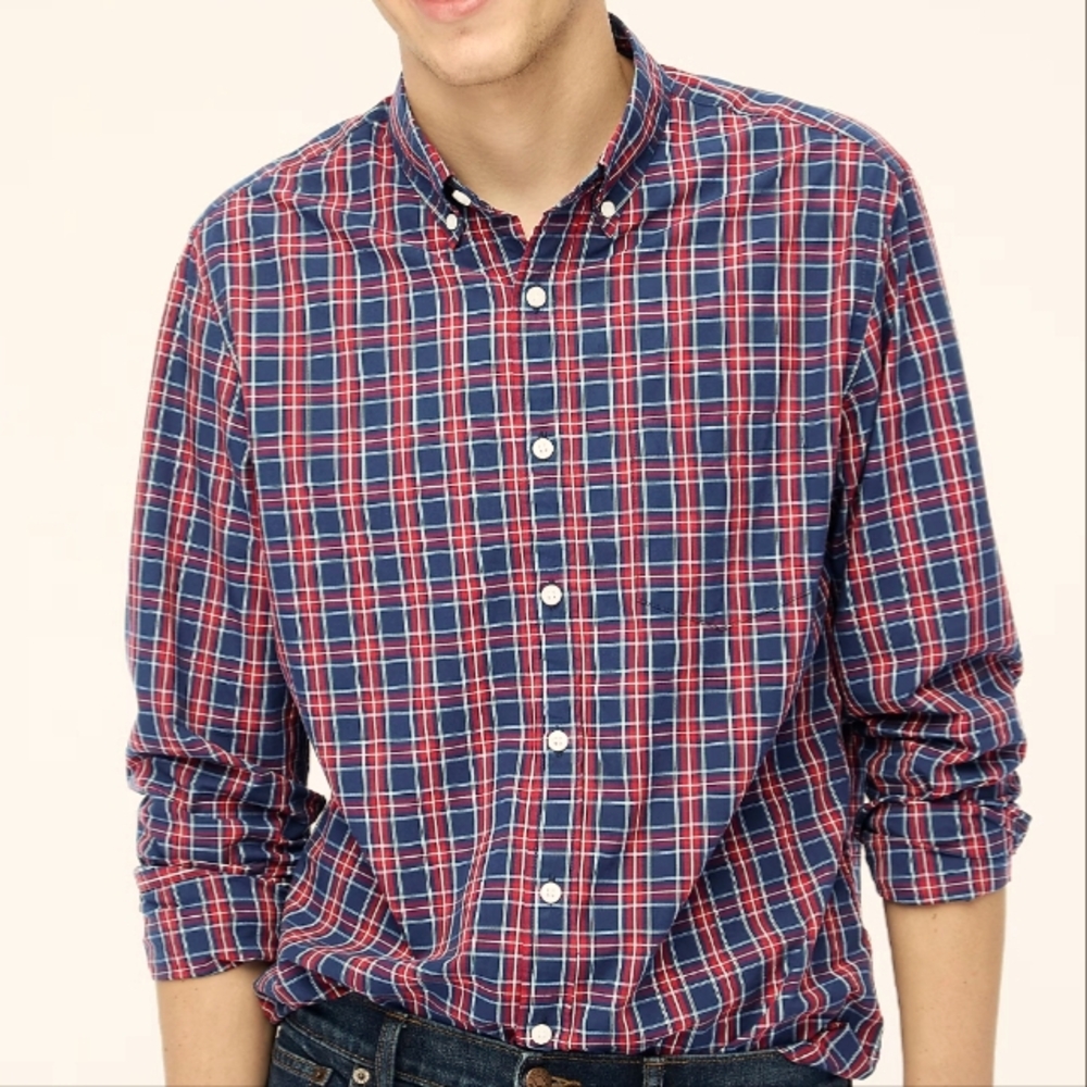 J. Crew Men's Flex Washed Long Sleeve Shirt New Size Large